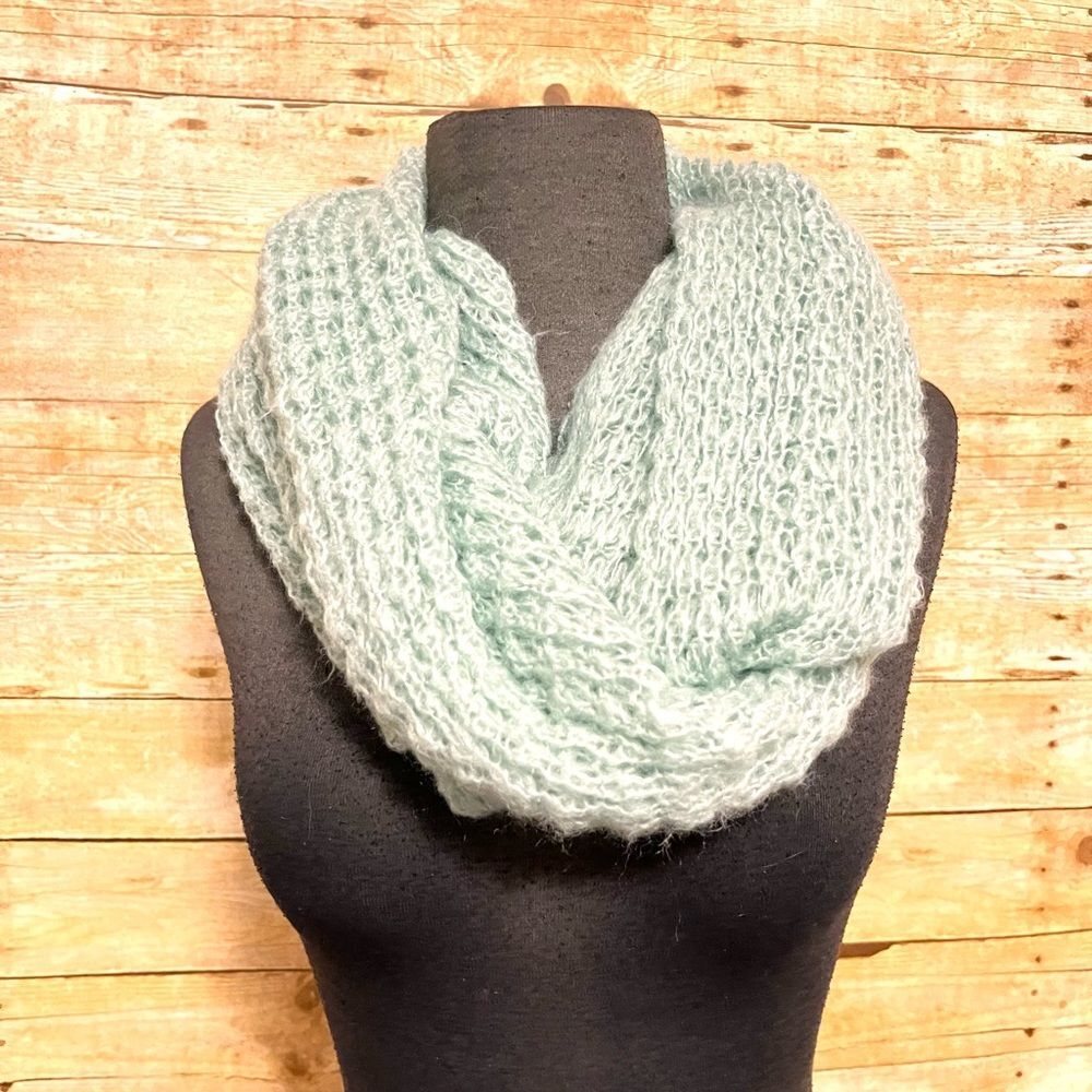 Light green infinity scarf